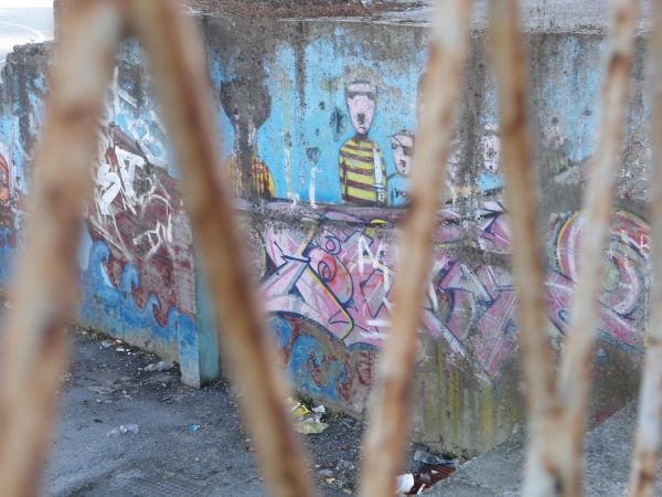 graffiti and fence